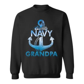 Proud Navy Grandpa Gift Lover Veterans Day Sweatshirt - Seseable