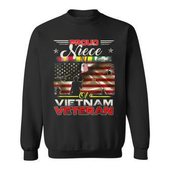 Proud Niece Of Vietnam Veteran Gift For Women Men Women Sweatshirt Graphic Print Unisex - Seseable