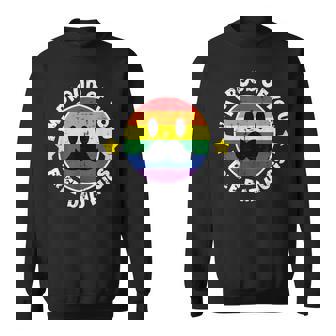 Proud Of You Free Dad Hugs Funny Gay Pride Ally Lgbtq Men Sweatshirt - Thegiftio