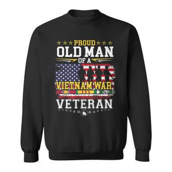 Proud Old Man Vietnam War Veteran Matching With Grandson Sweatshirt - Seseable