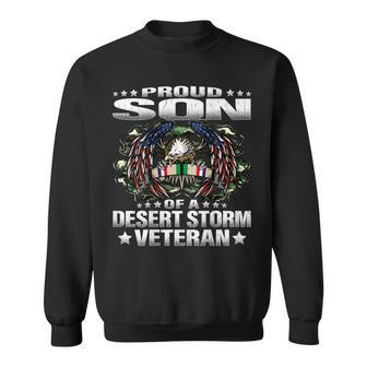 Proud Son Of A Desert Storm Veteran Military Vets Child Men Women Sweatshirt Graphic Print Unisex - Seseable
