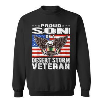 Proud Son Of Desert Storm Veteran Persian Gulf War Veterans Men Women Sweatshirt Graphic Print Unisex - Seseable
