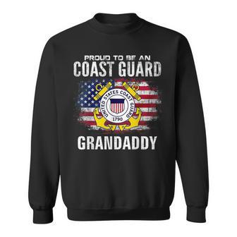 Proud To Be An Coast Guard Grandaddy American Flag Veteran Sweatshirt - Seseable