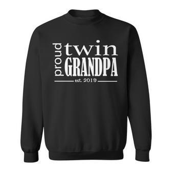 Proud Twin Grandpa Est 2019 Sweatshirt - Seseable