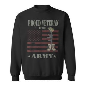 Proud Veteran Of The Army Boots Veterans Day Sweatshirt - Seseable