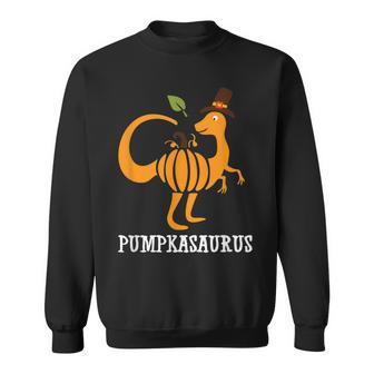 Pumpkasaurus Dinosaur Halloween Pumpkin Funny Thanksgiving Men Women Sweatshirt Graphic Print Unisex - Thegiftio UK