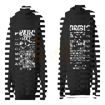 Purriodic Table Periodic Elements Funny Cat Chemistry Chemist Costume Men Women Sweatshirt Graphic Print Unisex - Thegiftio