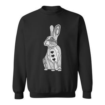 Rabbit Tattoo Tattooed Easter Bunny Rabbits Sweatshirt - Seseable