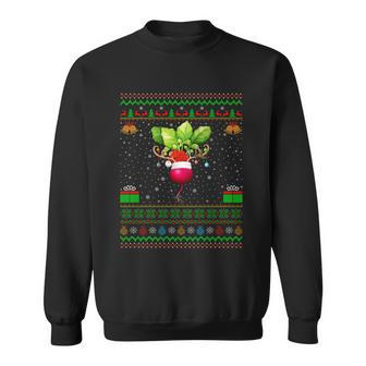 Radishes Lover Xmas Lighting Santa Ugly Radishes Christmas Gift Sweatshirt - Monsterry DE
