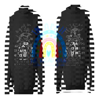 Rainbow Autism In April We Wear Blue Autism Awareness Month Sweatshirt | Mazezy