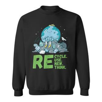 Recycle Reuse Renew Rethink Earth Day 2023 Activism Sweatshirt | Mazezy