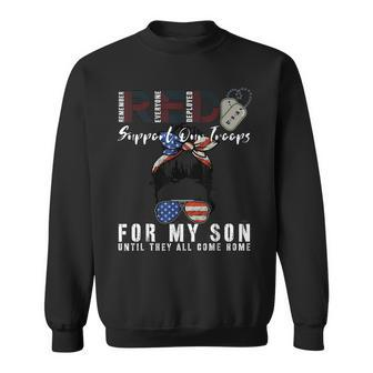 Red Friday Military I Wear Red For My Son Remember Everyone Sweatshirt | Mazezy