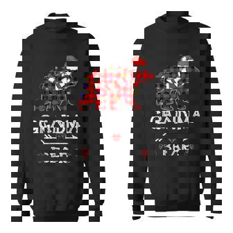 Red Plaid Christmas Pajama Family Grandma Bear Christmas Men Women Sweatshirt Graphic Print Unisex - Thegiftio UK