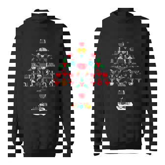 Red Wine Glass Christmas Xmas Tree Gift Men Women Sweatshirt Graphic Print Unisex - Thegiftio UK
