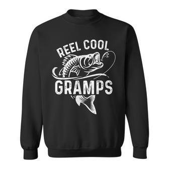 Reel Cool Gramps Fisherman Fathers Day Funny Fishing Sweatshirt - Seseable