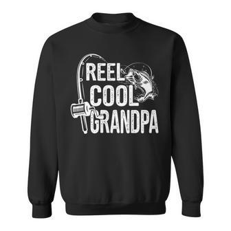 Reel Cool Grandpa Fishing Lover Gift For Fathers Day V2 Sweatshirt - Seseable