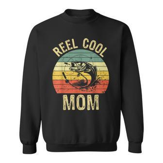 Reel Cool Mom Fishing Gifts Women Fishing Lovers Retro Sweatshirt - Seseable