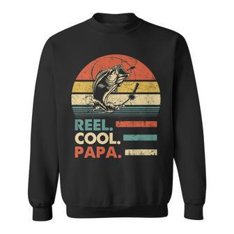 Reel Cool Papa Vintage Fisherman Fathers Day Gift Sweatshirt - Seseable