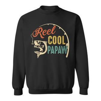 Reel Cool Papaw Vintage Fishing Lover Fisherman Fathers Day Sweatshirt - Thegiftio UK