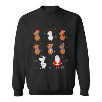 Reindeers And Santa Claus Funny Vintage Ugly Christmas Sweater Gift Sweatshirt - Monsterry DE
