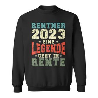 Rentner 2023 Rente Spruch Retro Vintage Sweatshirt - Seseable