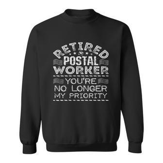 Retired Postal Worker Frontside Men Women Sweatshirt Graphic Print Unisex - Thegiftio UK