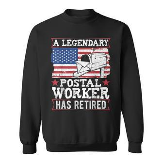 Retired Postal Worker Mailman Retirement V5 Men Women Sweatshirt Graphic Print Unisex - Thegiftio UK