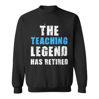 Retiring Teacher Teaching Legend Retired Funny Retirement Men Women Sweatshirt Graphic Print Unisex - Thegiftio UK