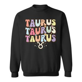 Retro Astrology Zodiac Sign April Or May Birthday Taurus Sweatshirt | Mazezy AU