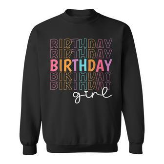 Retro Birthday For Girl Party For Princess Girl Birthday Sweatshirt | Mazezy