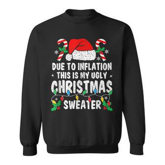 Retro Christmas Due To Inflation Ugly Christmas Sweaters Men Women Sweatshirt Graphic Print Unisex - Seseable