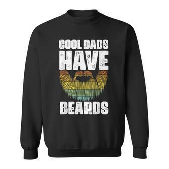 Retro Cool Dads Have Beards Vintage Fathers Day Best Dad Sweatshirt - Thegiftio UK
