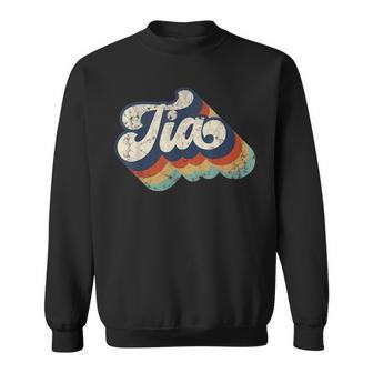 Retro Cute Tia For Auntie Best Tia Ever Mothers Day Sweatshirt - Seseable