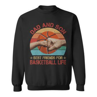 Retro Dad & Son Best Friends For Basketball Life Fathers Day Sweatshirt - Thegiftio UK