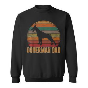 Retro Doberman Dad Gift Dog Owner Pet Pinschers Dobie Father Sweatshirt - Seseable