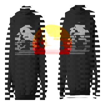 Retro Excavator & Sunset Vintage Construction Design Retro Sweatshirt | Seseable CA
