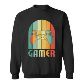 Retro Gamer Video Games Player For Game Player Gamer Dad Sweatshirt - Seseable