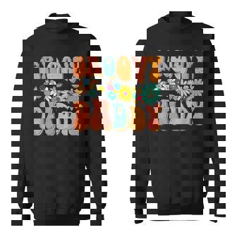 Retro Groovy Birthday Family Matching Cute Groovy Daddy Sweatshirt | Mazezy