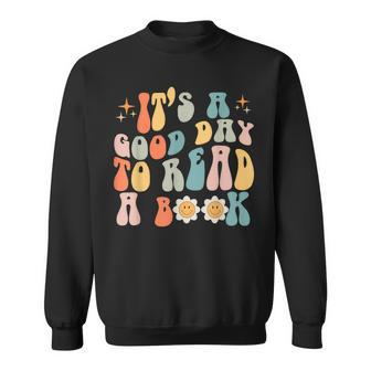 Retro Groovy Its A Good Day To Read A Book Sweatshirt - Seseable