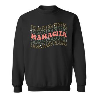 Retro Groovy Mamacita Mexican Mom Mothers Day Cinco De Mayo Sweatshirt | Mazezy
