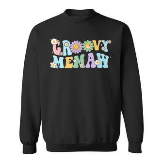 Retro Groovy Memaw Matching Family 1St Birthday Party Sweatshirt | Mazezy