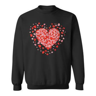 Retro Groovy Valentines Day Dress Hearts Women Girls Sweatshirt - Seseable