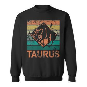 Retro Horoscope Taurus Sweatshirt | Mazezy