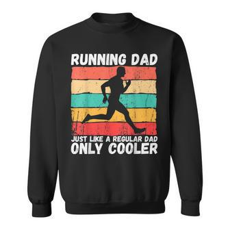 Retro Running Dad Funny Runner Marathon Athlete Humor Outfit Sweatshirt - Seseable