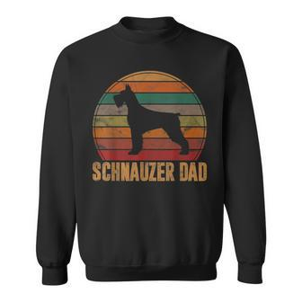 Retro Schnauzer Dad Gift Standard Giant Dog Owner Pet Father Sweatshirt - Seseable