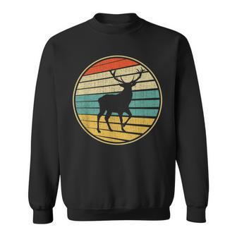 Retro Style Vintage Forest Wildlife Elk Buck Deer 60S 70S Sweatshirt | Mazezy