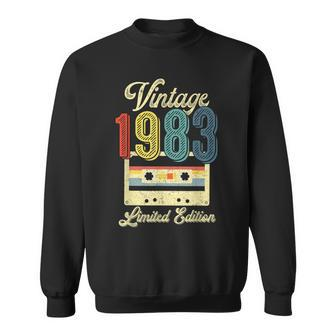Retro Vintage 1983 Cassette Tape 40Th Birthday Music Party Sweatshirt - Thegiftio UK