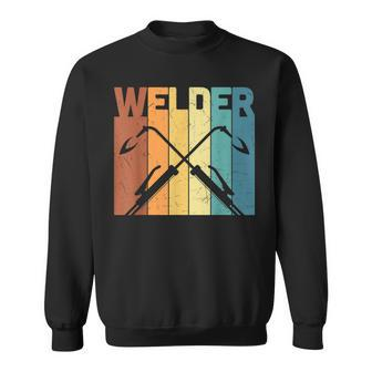 Retro Vintage 80S Welder Funny Welding Welders Lovers Sweatshirt - Thegiftio UK