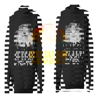 Retro Vintage Best Cat Dad Ever Ragdoll Cat Dad Fathers Day Sweatshirt - Thegiftio