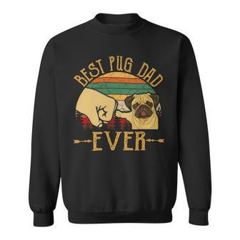 Retro Vintage Best Pug Dad Ever Sweatshirt - Monsterry AU